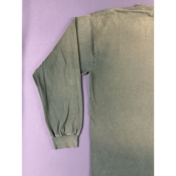 Rare Vintage Y2K Olive Forest Green Faded Longsleeve Shirt XL Streetwear Hype - Picture 9 of 15
